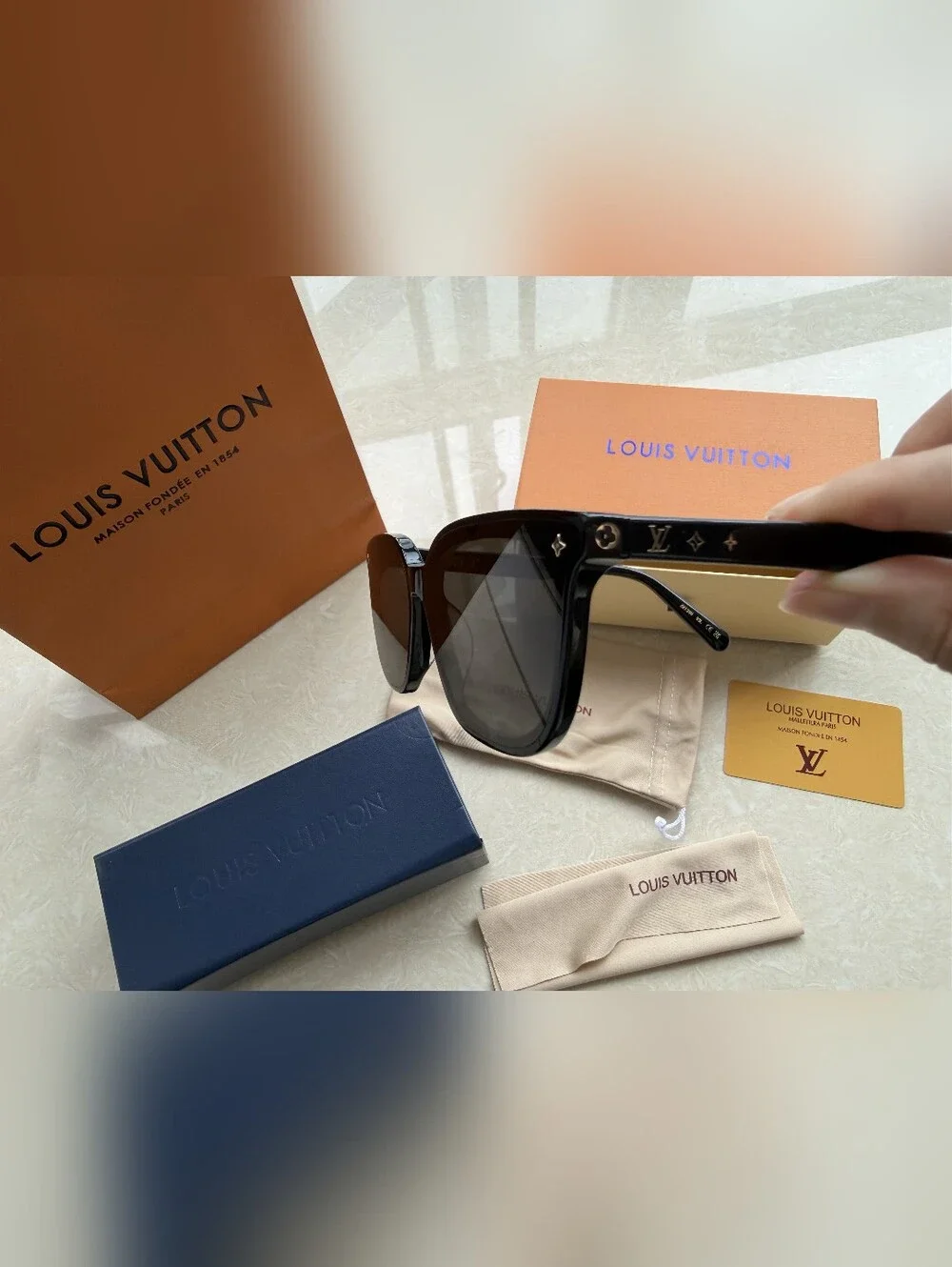 Louis Vuitton Black Women's Square Sunglasses